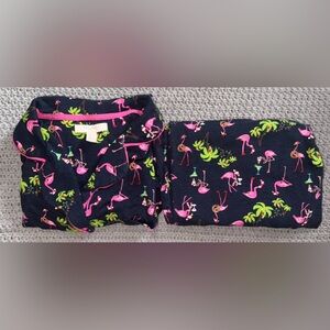 Mae Fantastic Christmas flamingos pajama set, sz large